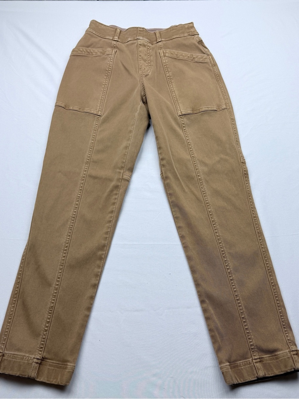 SPANX Straight-Leg Jeans in Khaki